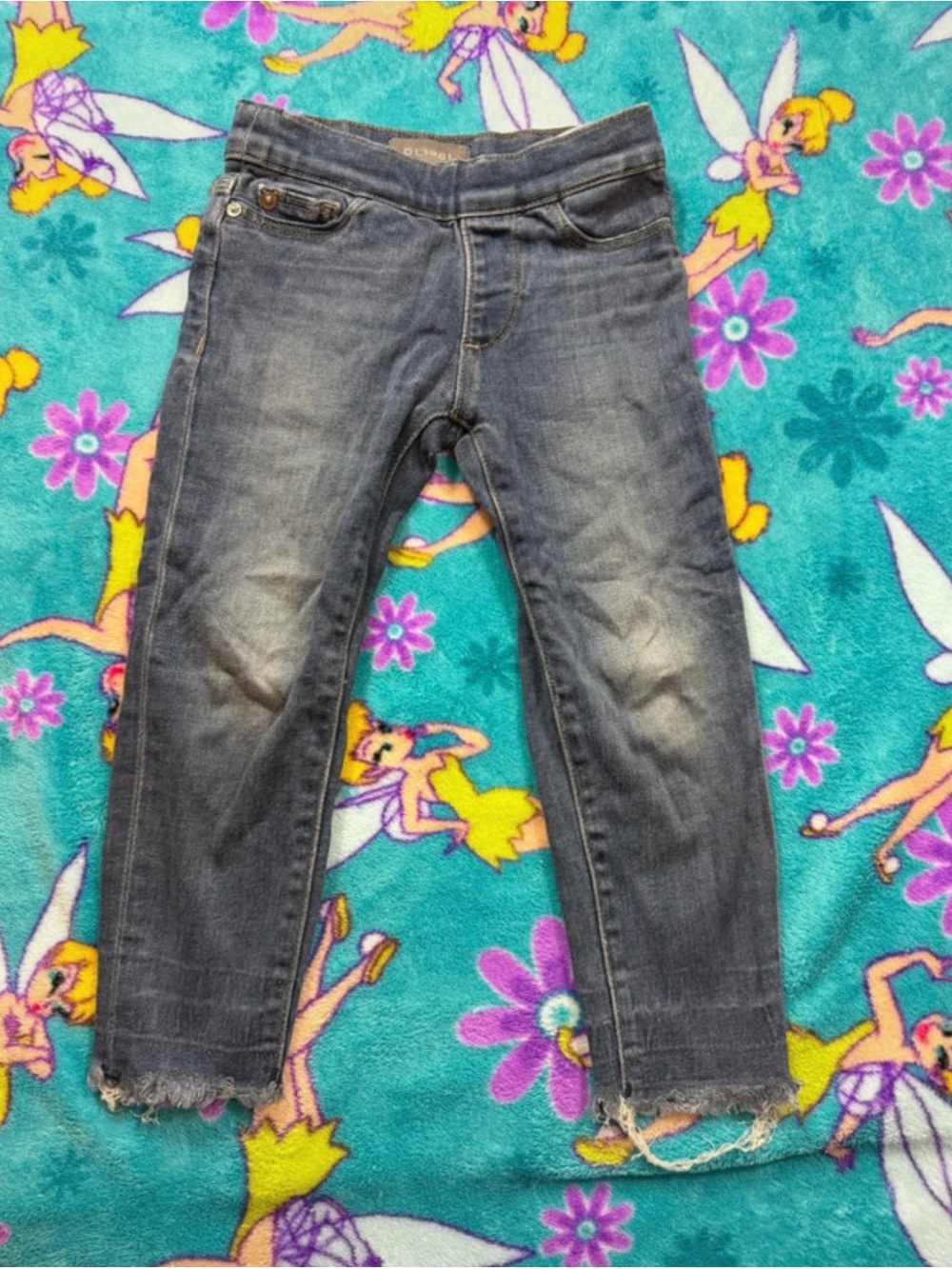 DL1961 Candy Webster toddlers Jeans Size 3T Raw Hem Stretch Denim Blue